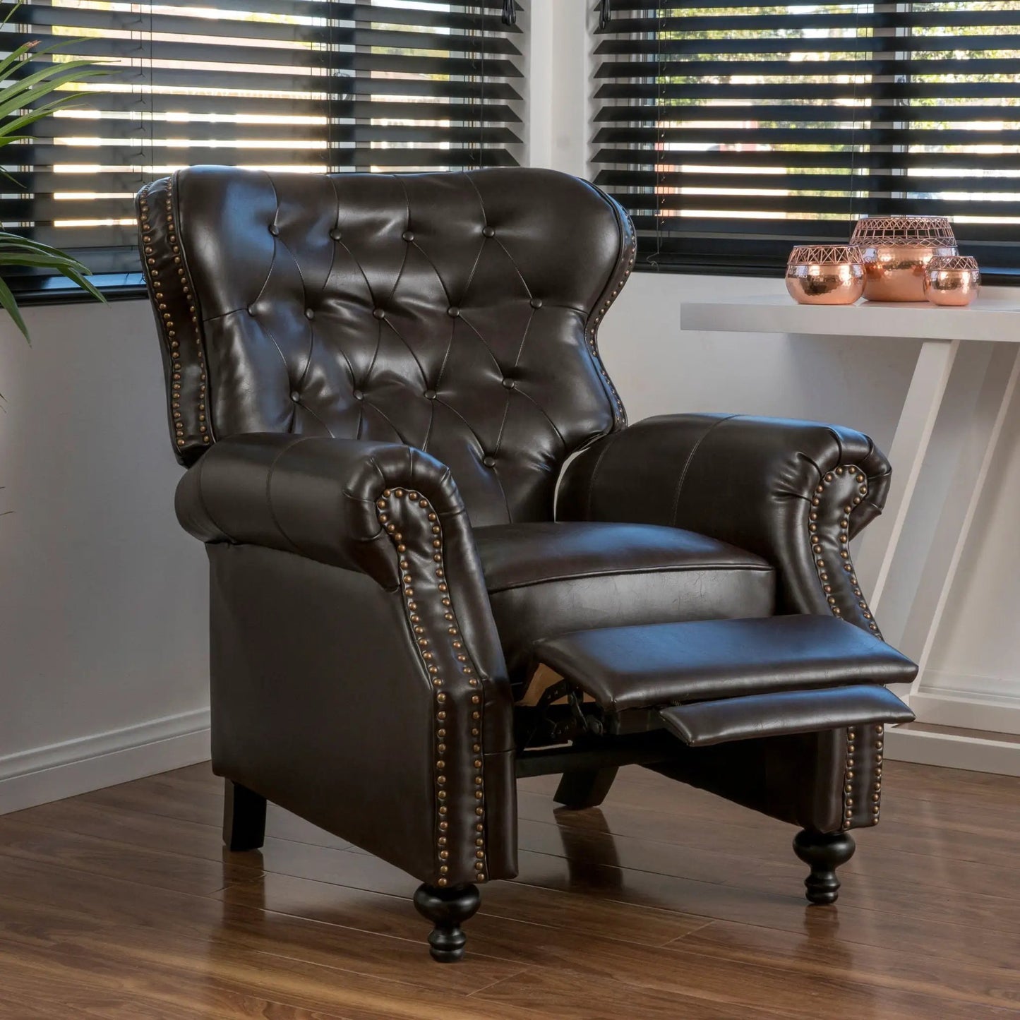 Contemporary push-back recliner in leather with tufted stitching Unique Piece Furniture on Tampa Home & Garden Store