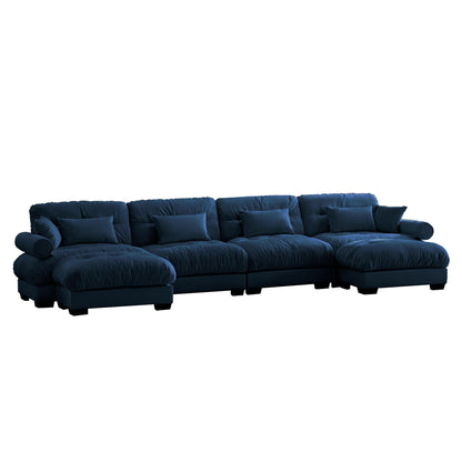 Oversized Modular Sofa with Movable Ottoman