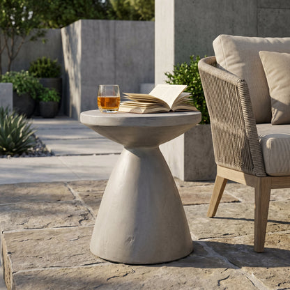Outdoor and Lightweight Concrete Side Table