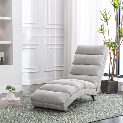Massage chaise lounge indoor by HouseOfZazla in soft grey fabric with remote control on Tampa Home & Garden Store