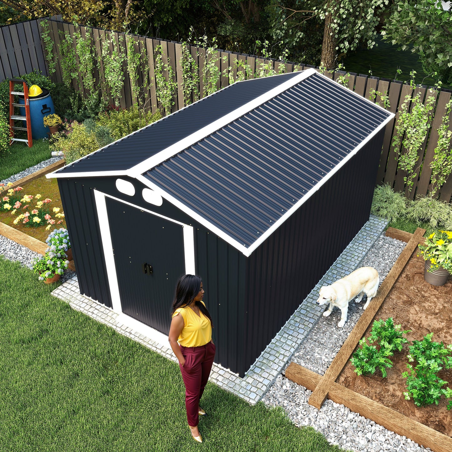 Campcraft 8x12 Outdoor Metal Storage Shed