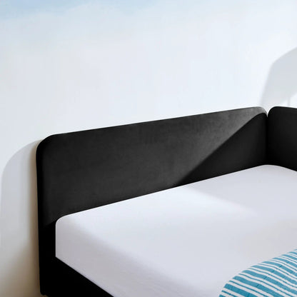 Upholstered Bed Frame With Drawers and Sofa Bed