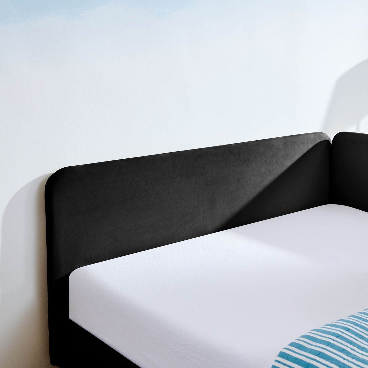 Upholstered Platform Sofa Bed with Drawers