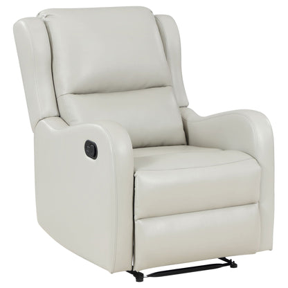 Cortland Upholstered English Arm Recliner Chair Ivory leather by HouseOfZazla on Tampa Home & Garden Store