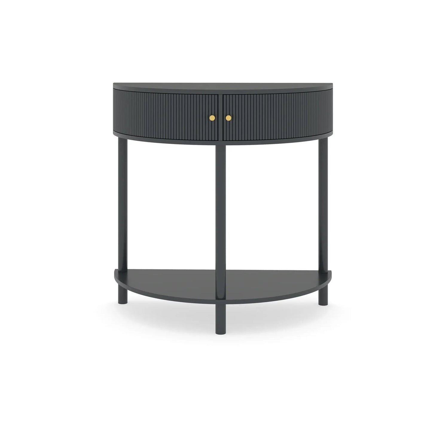 Demi Lune Console Table with 2 Storage Drawers