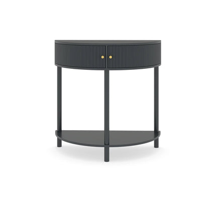 Demi Lune Console Table with 2 Storage Drawers