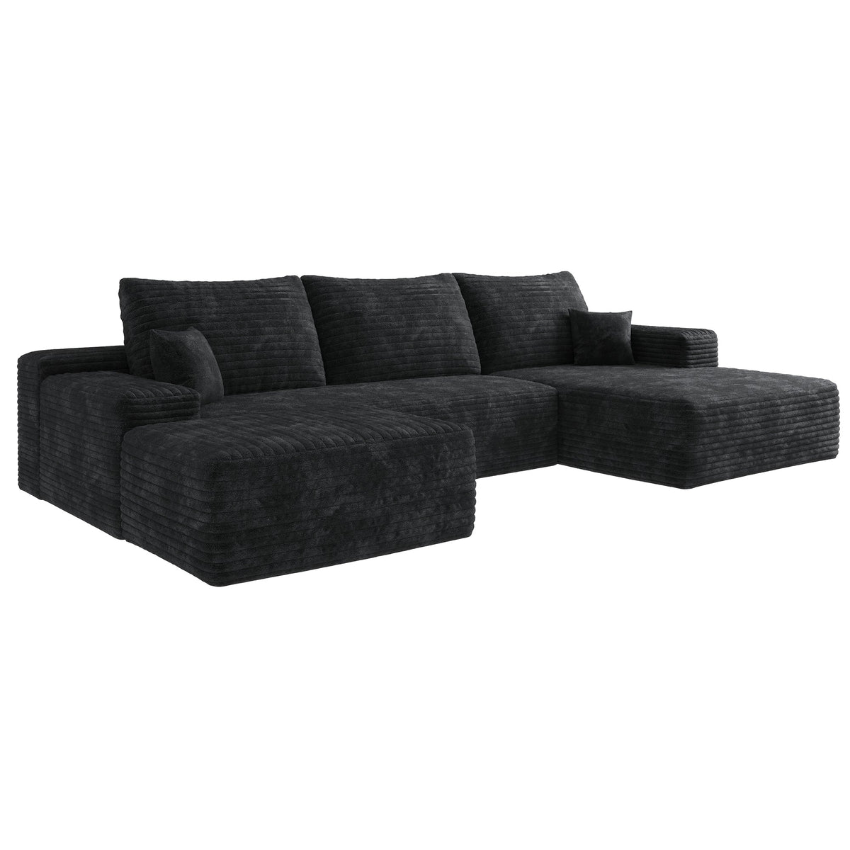 Modern Cloud Sectional Sofa and Corduroy Fabric