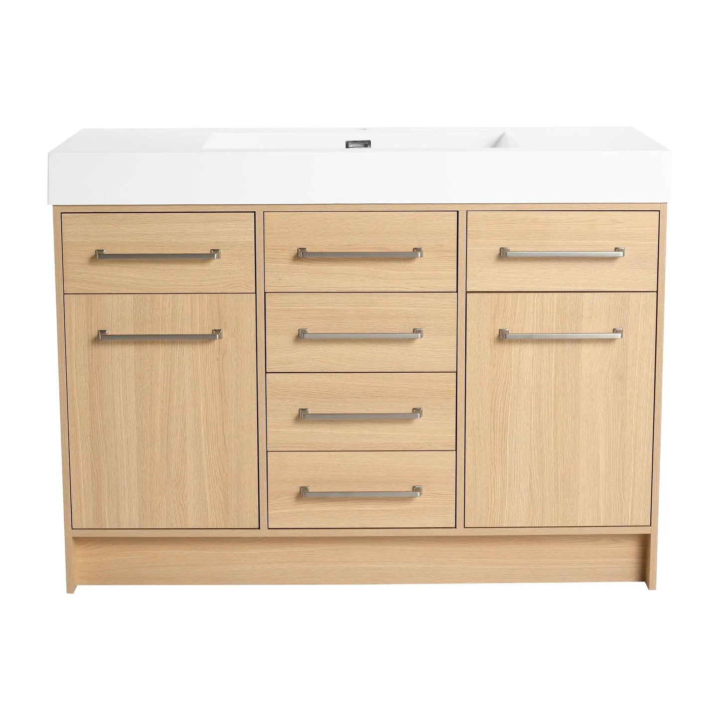 Freestanding Vanity With Resin Sink and Drawers