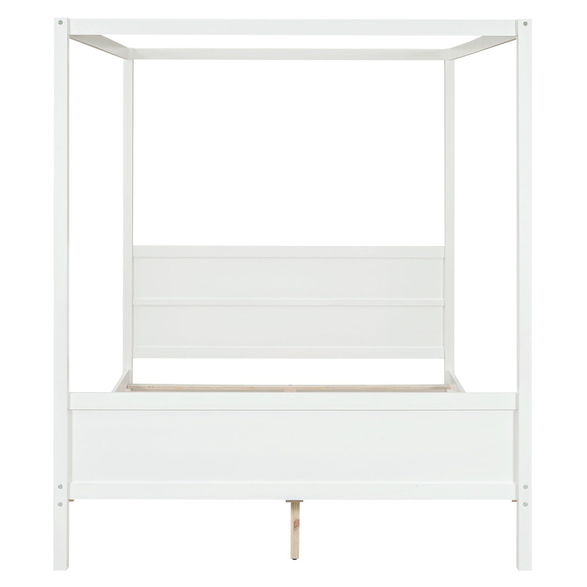 Modern Canopy Platform Bed and Wooden Headboard