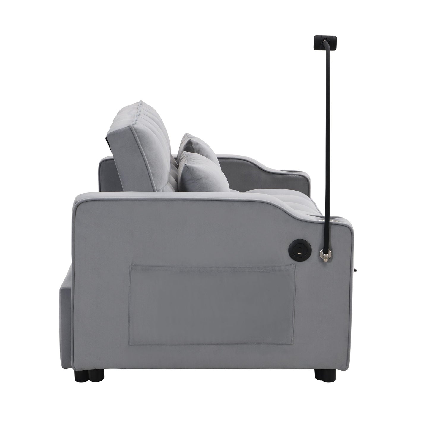 Modern Loveseat Futon Sofa with Pullout Bed