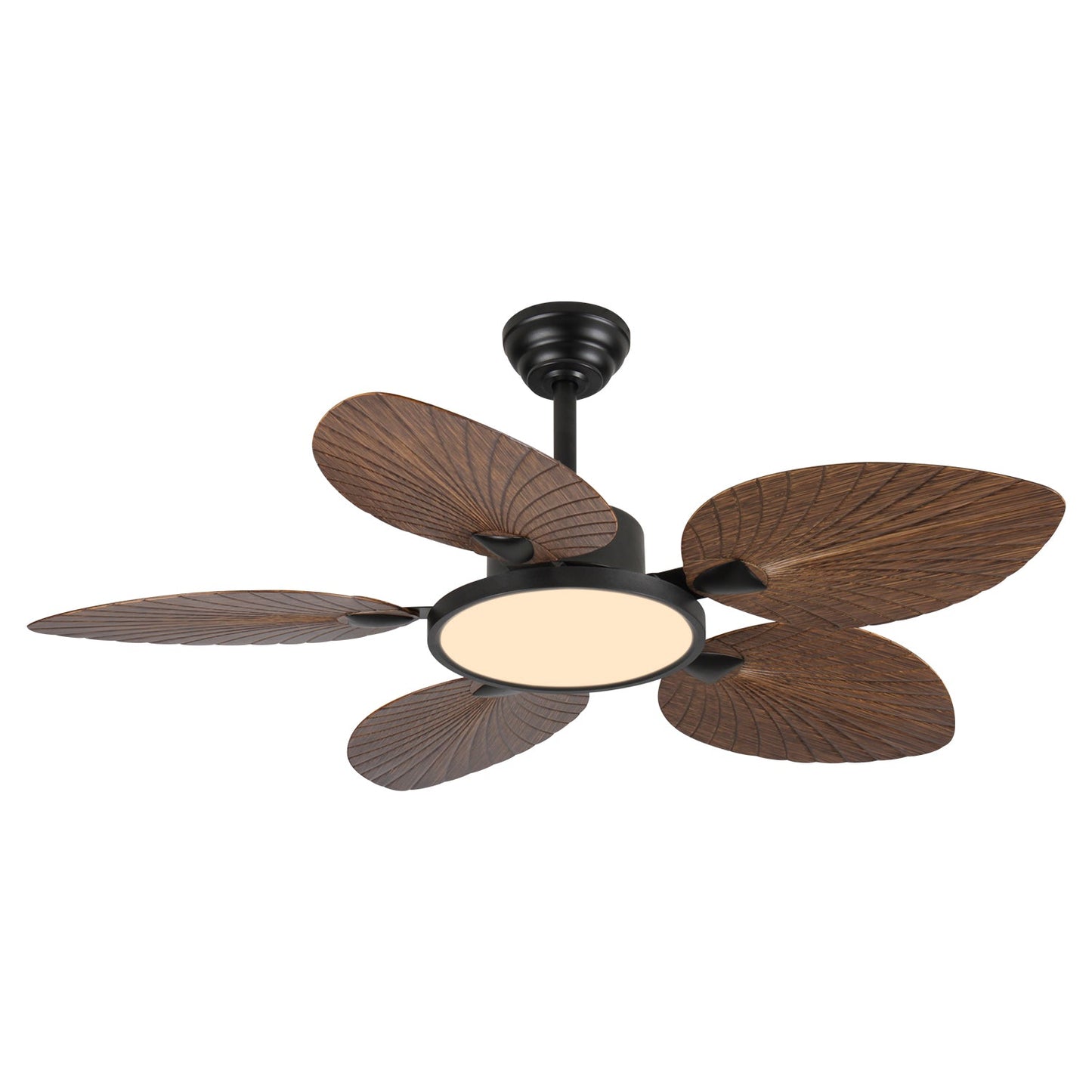 52-Inch palm leaf ceiling fan with light remote HouseOfZazla on Tampa Home & Garden Store