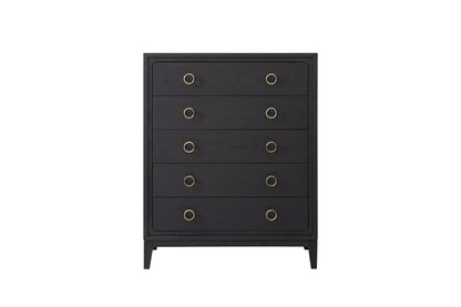 5 Drawer Chest With Solid Wood Elm Veneers