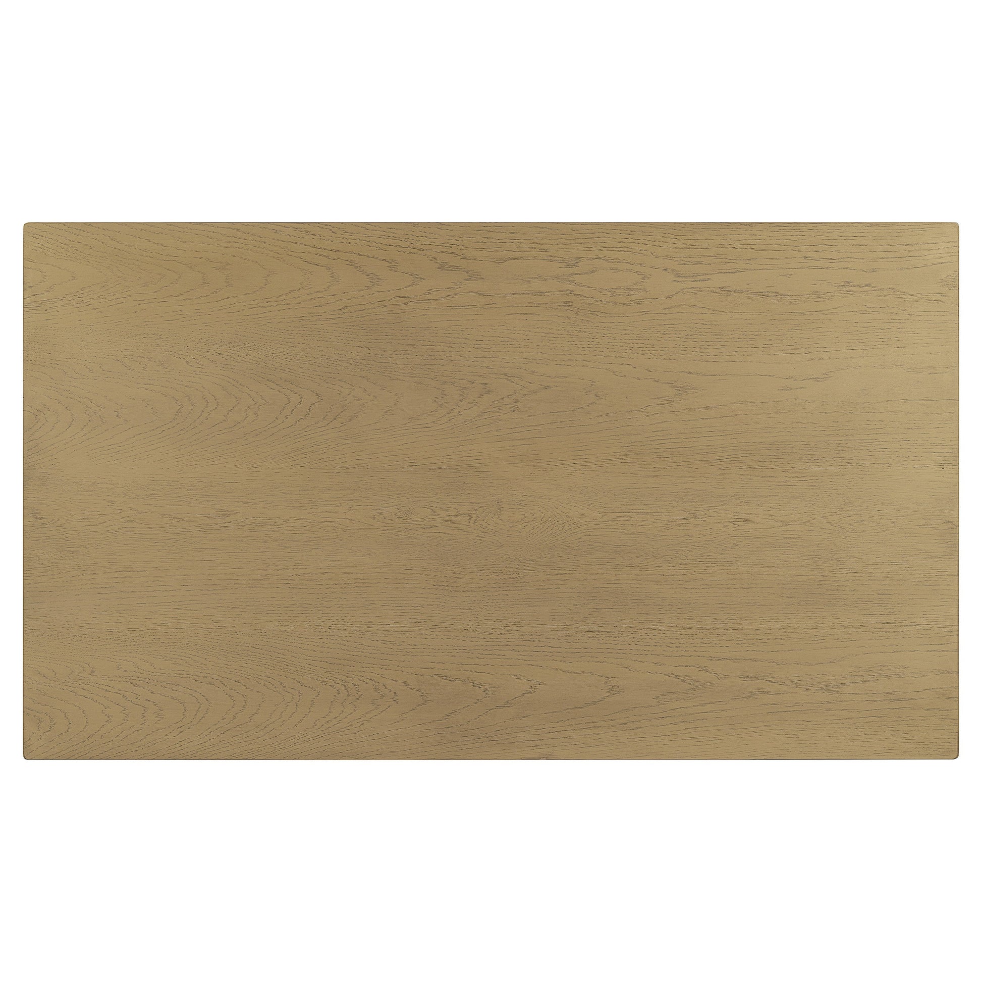 55.1' Wood Coffee Table by HouseOfZazla with oak finish and open storage shelves on Tampa Home & Garden Store