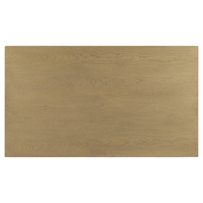 55.1' Wood Coffee Table by HouseOfZazla with oak finish and open storage shelves on Tampa Home & Garden Store