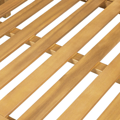 Luxury acacia wood outdoor daybed set with slat design by HouseOfZazla on Tampa Home & Garden Store
