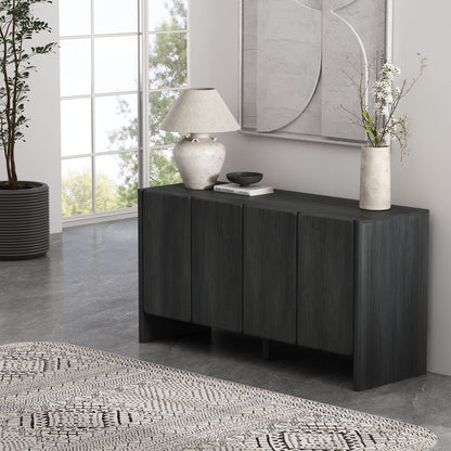 Linda Sideboard HouseOfZazla in dark wood with adjustable shelves and soft close doors on Tampa Home & Garden Store