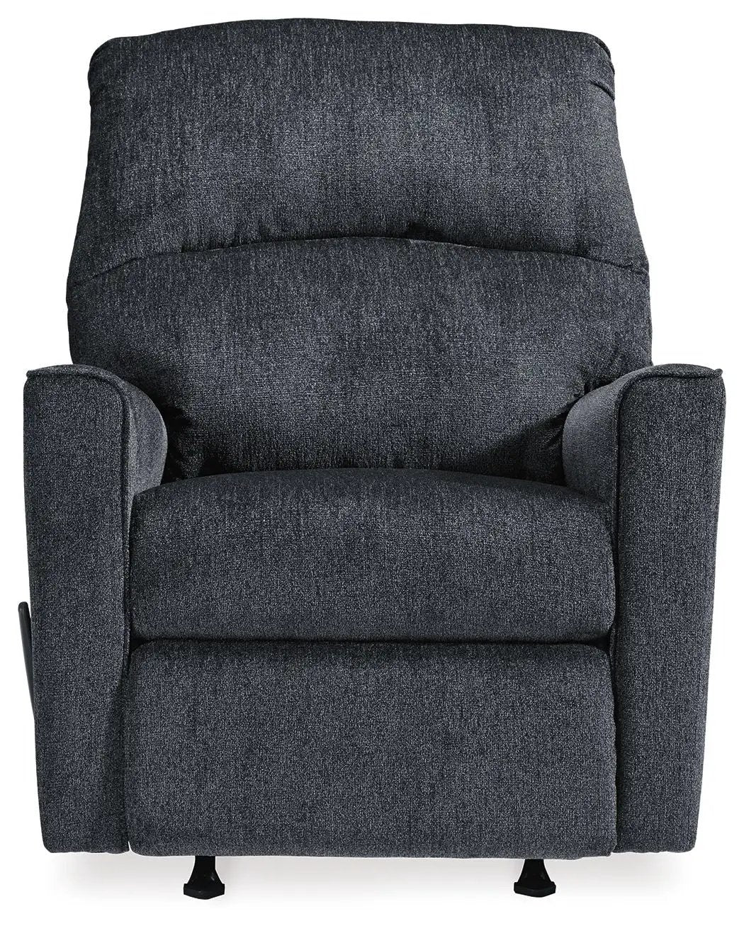 Altari rocker recliner in charcoal gray textured upholstery by Unique Piece Furniture on Tampa Home & Garden Store