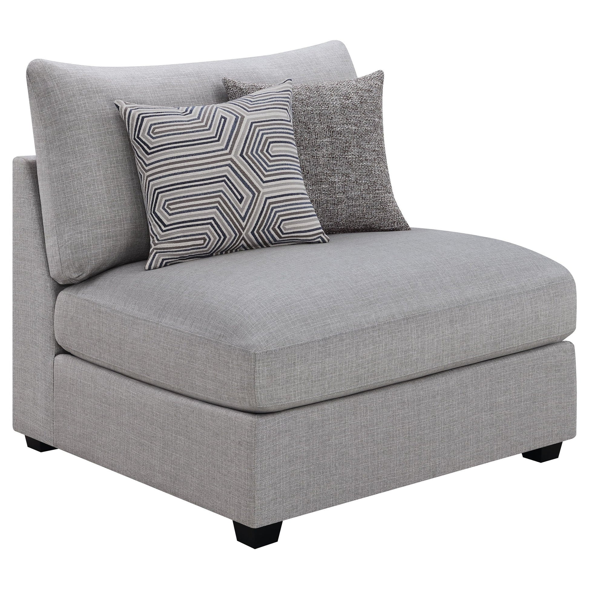 Lafayette modular sectional sofa gray fabric with pillows 2-piece set HouseOfZazla on Tampa Home & Garden Store