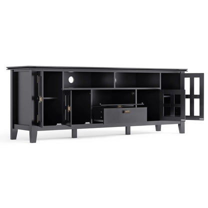 Artisan Tv Media Stand Glass Doors and Drawers