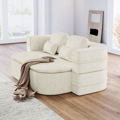 Foldable Sofa Bed with a Multi Functional Blanket