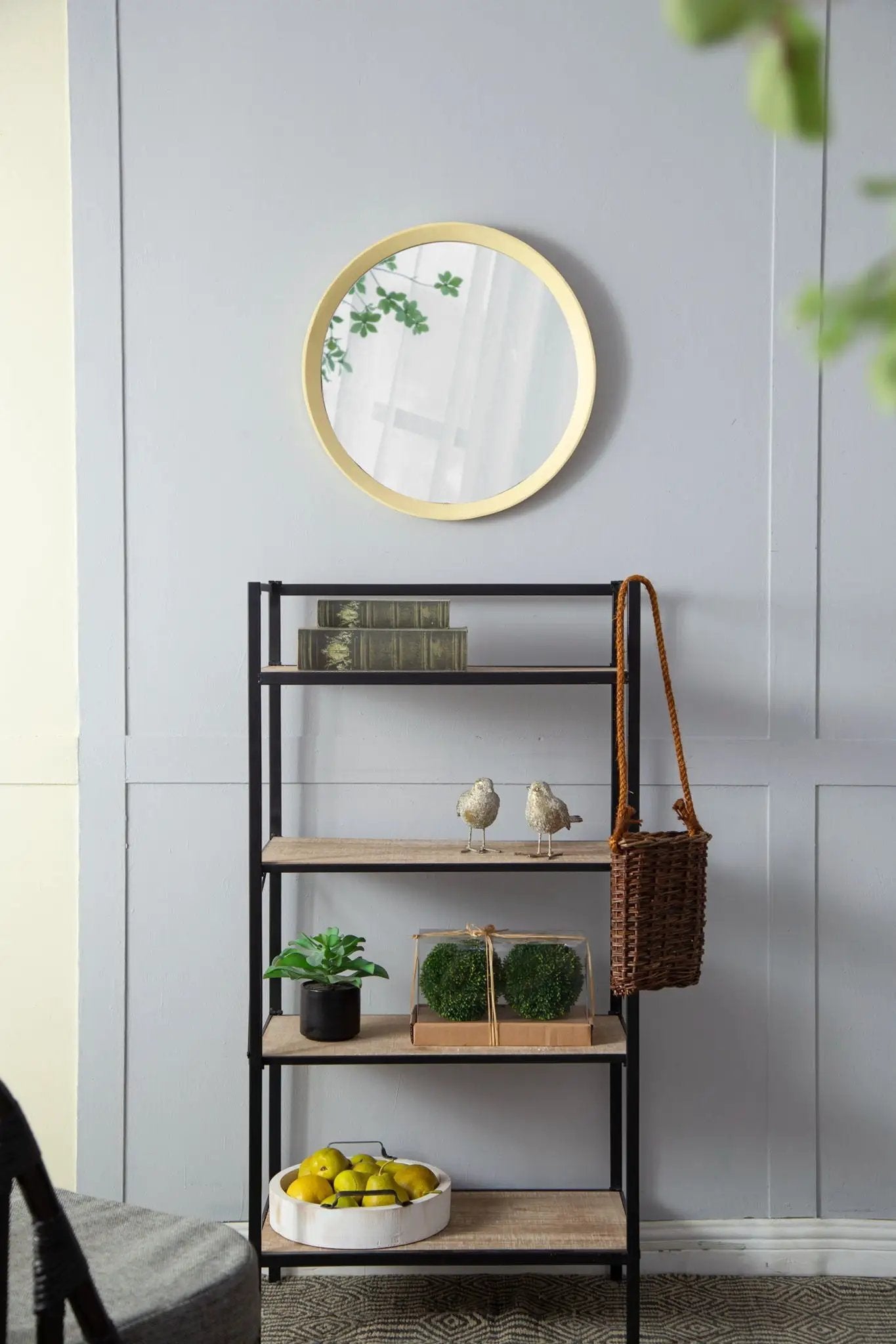 Transitional Decor Mirror with Frame for Bathroom