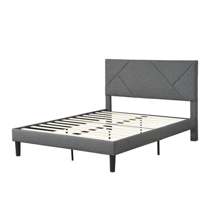 Upholstered Platform Bed Frame and Slat Support
