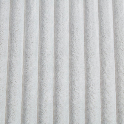 Chaise upholstery close-up in light gray plush fabric with ribbed texture on Tampa Home & Garden Store