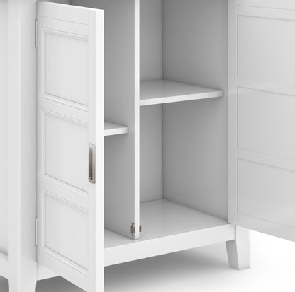 Burlington Handcrafted Low Storage Cabinet white with paneled door by HouseOfZazla on Tampa Home & Garden Store
