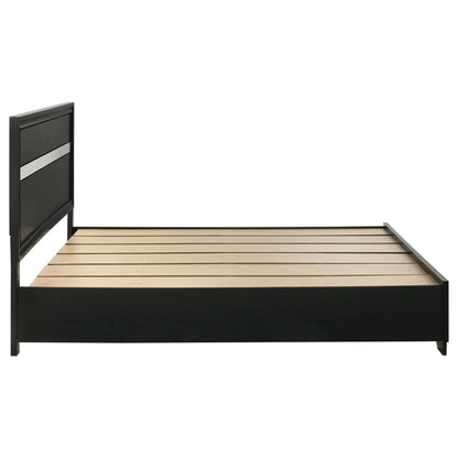 Annie Upholstered Panel Bed and Glitter Stripe