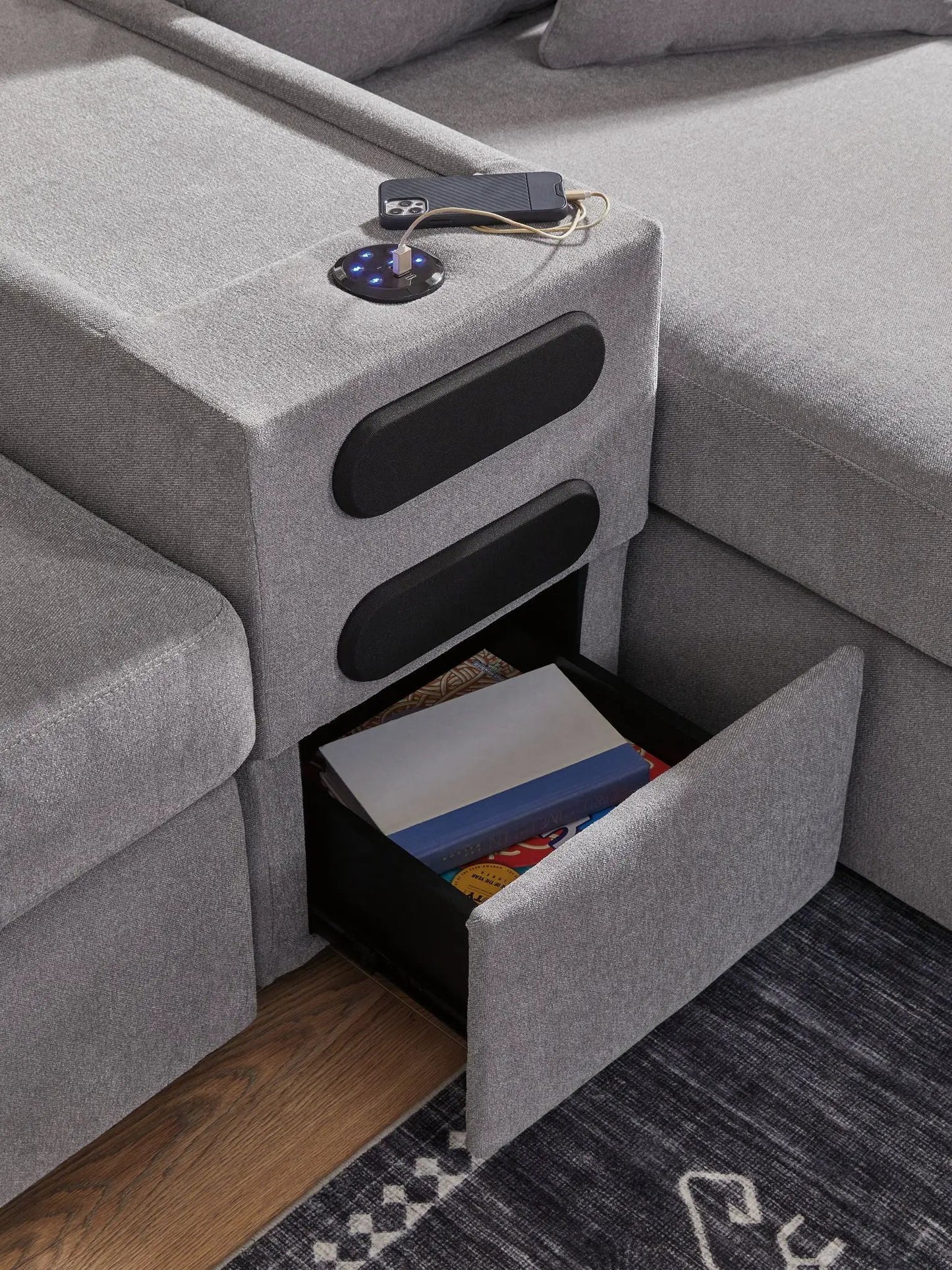 Modmax Sectional in Granite Performance Fabric