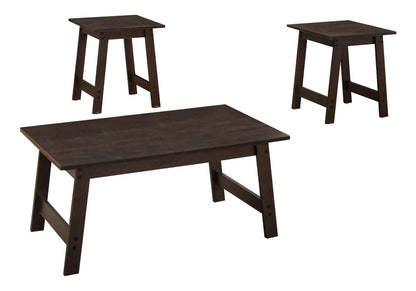 Table Set of 3 coffee and end tables in dark brown wood by Unique Piece Furniture on Tampa Home & Garden Store