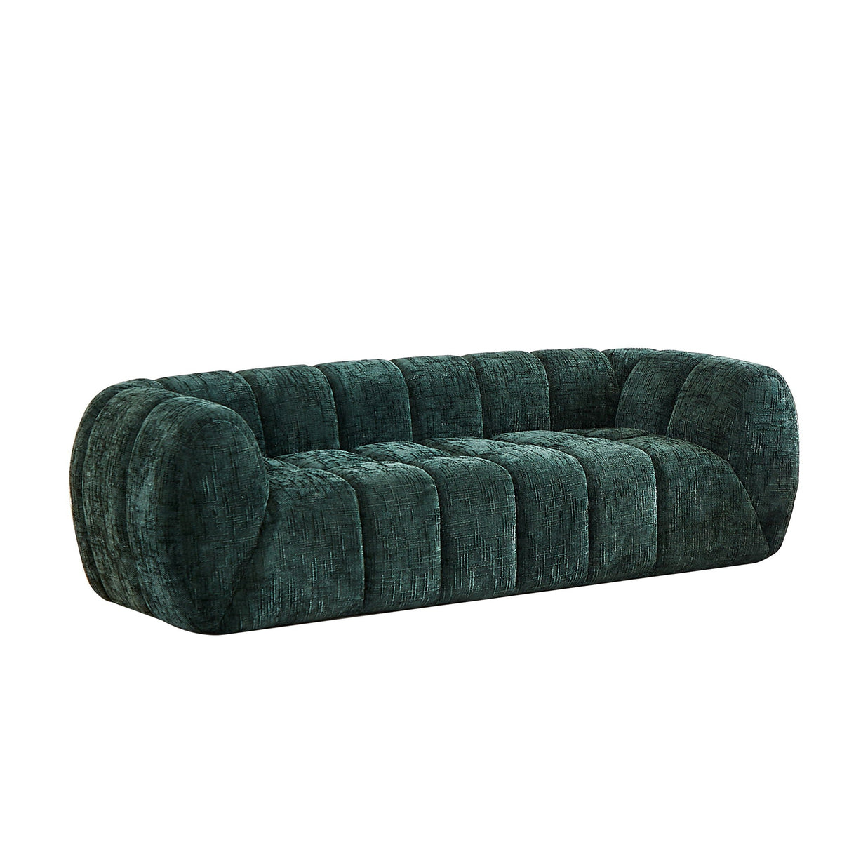 Modern Piano Key Backrest Sofa With Upholstery