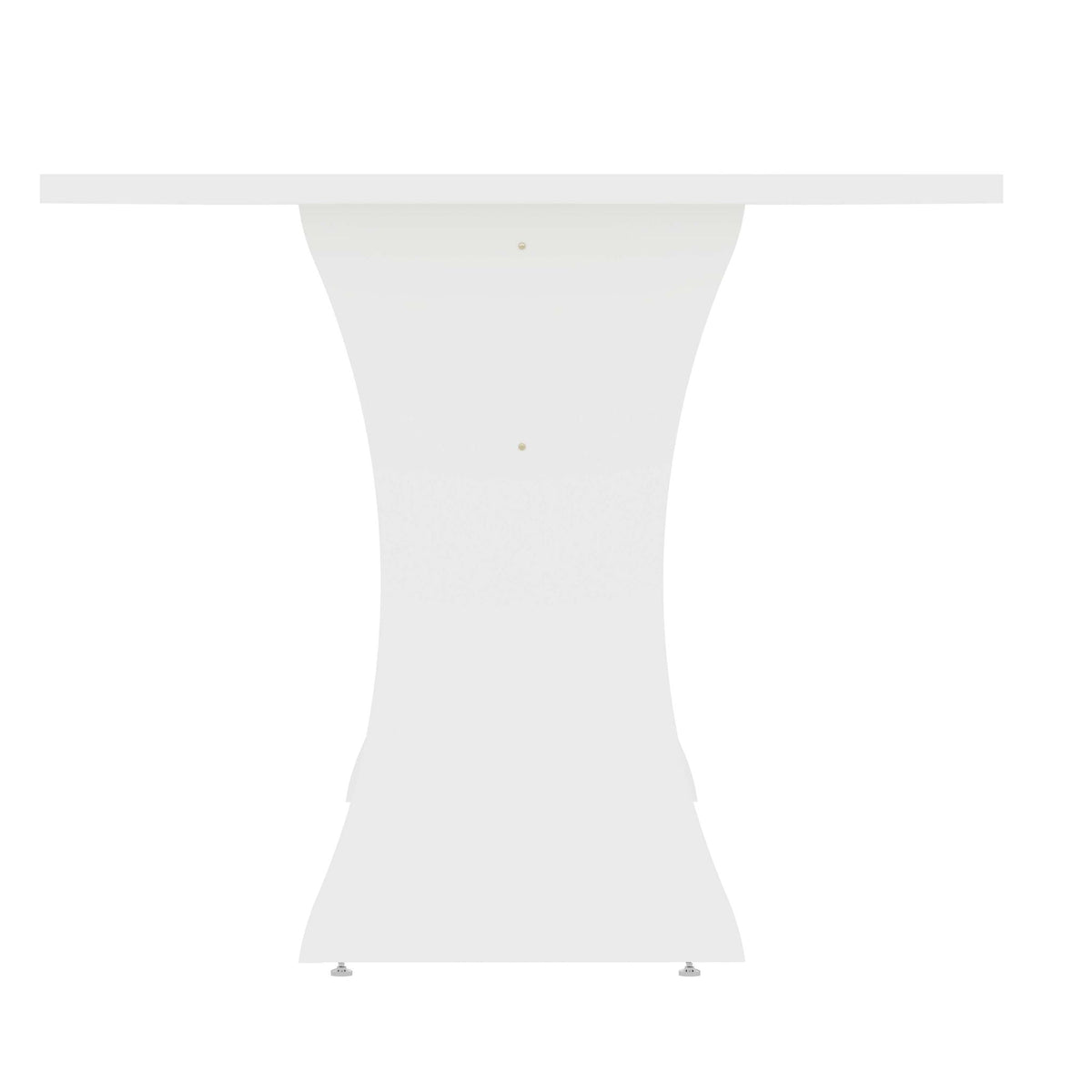 Modern dining table with adjustable metal feet in white by HouseOfZazla Dining Tables on Tampa Home & Garden Store