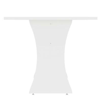 Modern dining table with adjustable metal feet in white by HouseOfZazla Dining Tables on Tampa Home & Garden Store