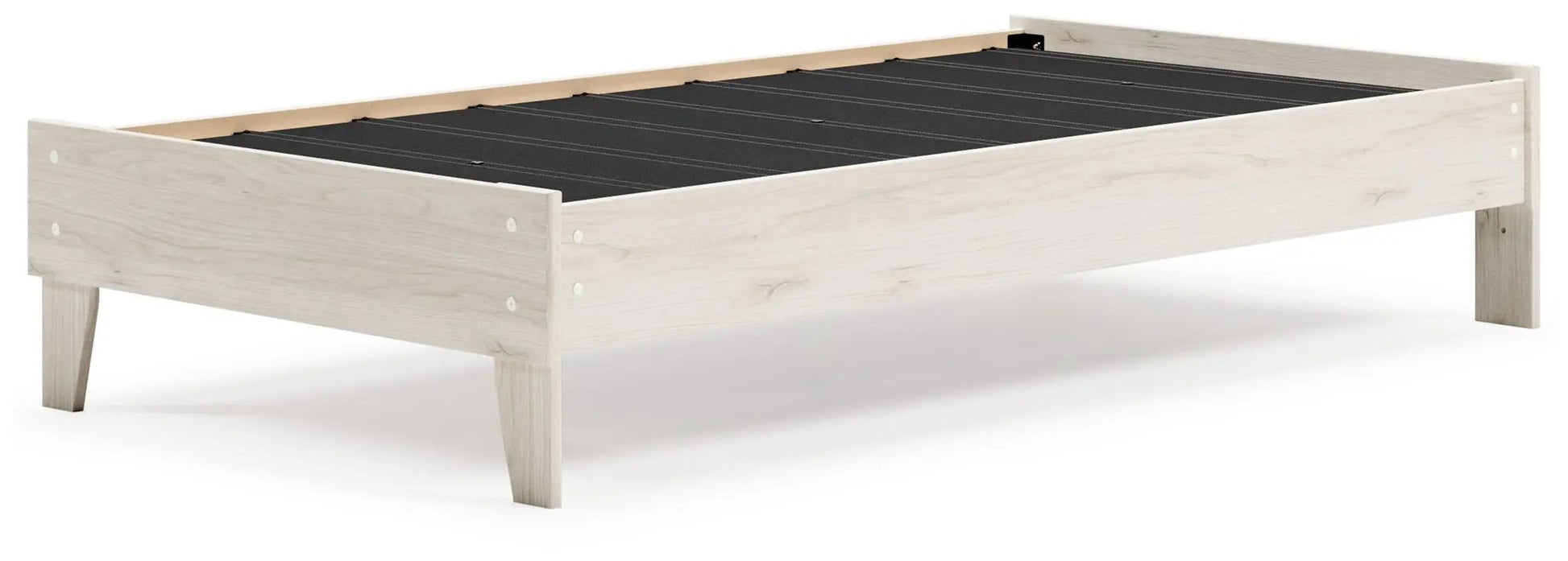 Socalle Platform Bed in light wood with black slat base by Unique Piece Furniture on Tampa Home & Garden Store