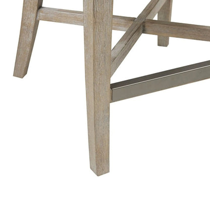 Carson counter stool swivel seat in weathered gray wood, 24–27 in height on Tampa Home & Garden Store
