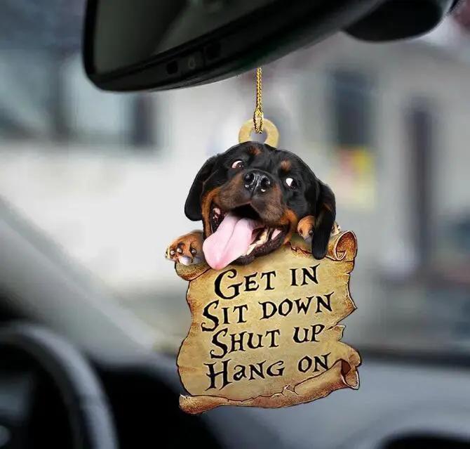 Car Pendant Sleeping Dog Angel Decor Hanging