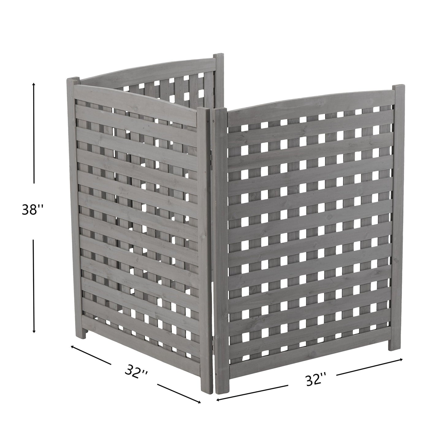 Three Wooden Fences and Outdoor AC Privacy