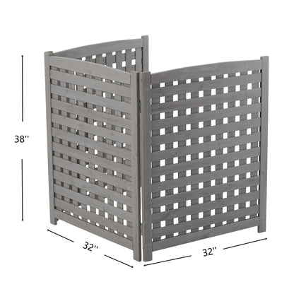 Three Wooden Fences and Outdoor AC Privacy