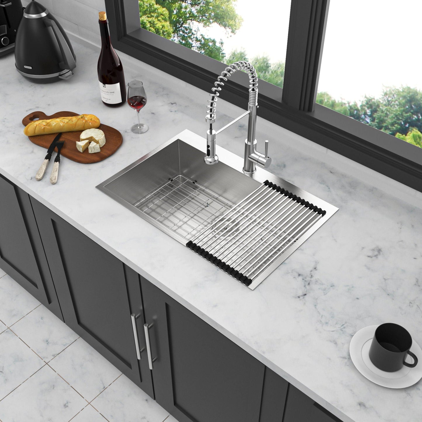 Topmount Brushed Stainless Steel Kitchen Sink