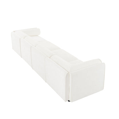 Modern Sofa with Storage and Cylindrical Backrest
