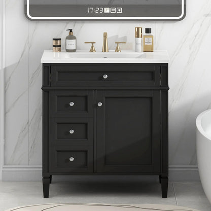 Bathroom Vanity With Top Sink and Storage Cabinet