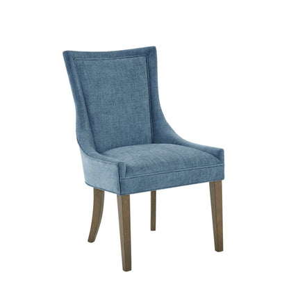 Elegant dining side chair set of 2 in blue with solid wood legs on Tampa Home & Garden Store