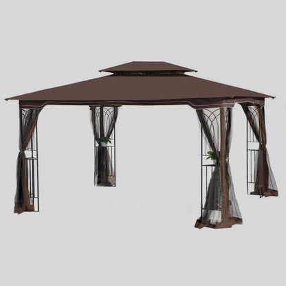 13x10 Outdoor Gazebo Canopy With Double Roof