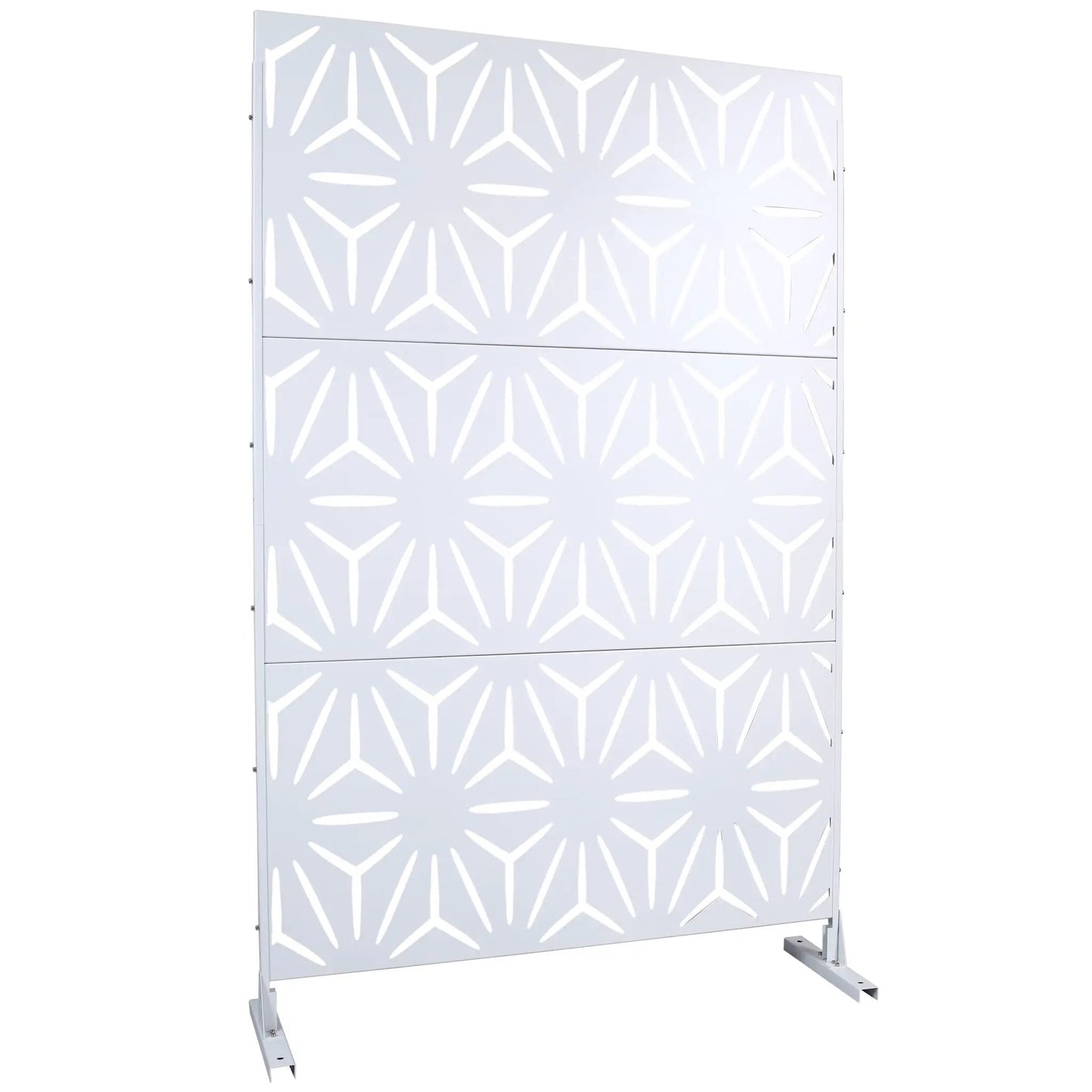 Room dividers Outdoor & Indoor Metal Privacy Screen 2-panel by Unique Piece Furniture, light gray on Tampa Home & Garden Store