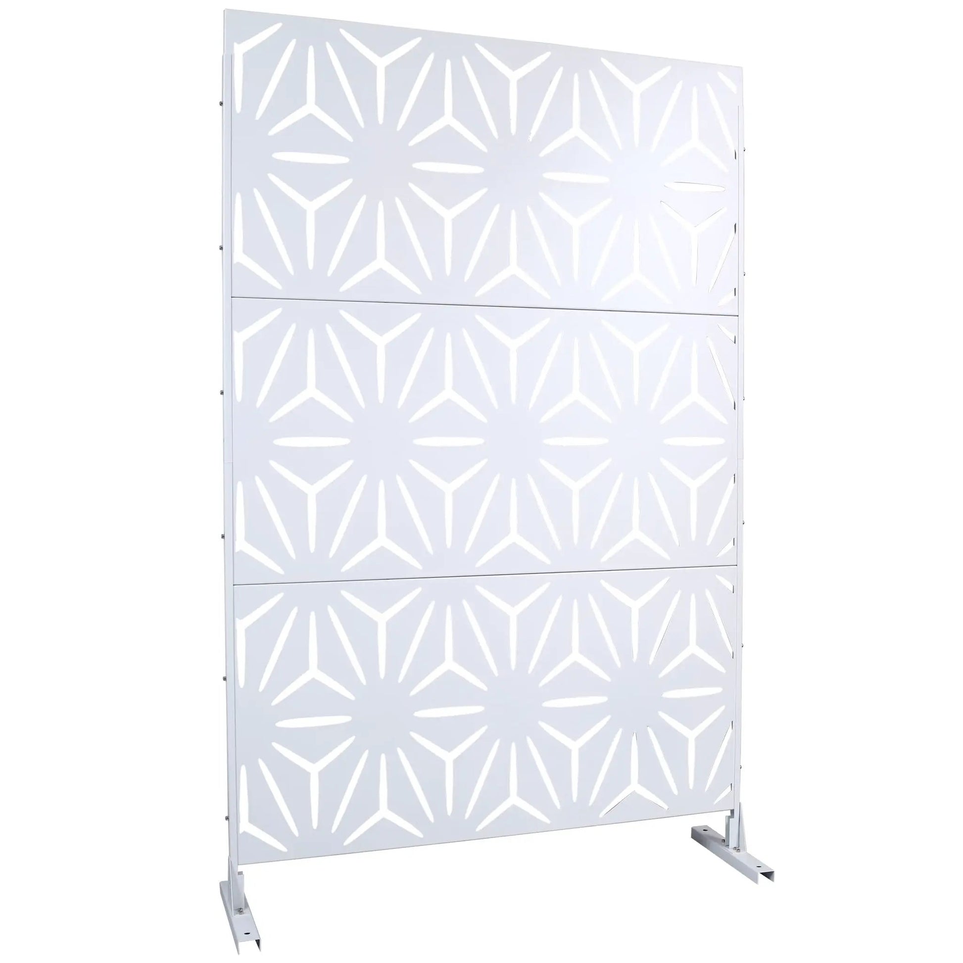 Room dividers Outdoor & Indoor Metal Privacy Screen 2-panel by Unique Piece Furniture, light gray on Tampa Home & Garden Store