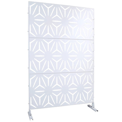 Room dividers Outdoor & Indoor Metal Privacy Screen 2-panel by Unique Piece Furniture, light gray on Tampa Home & Garden Store