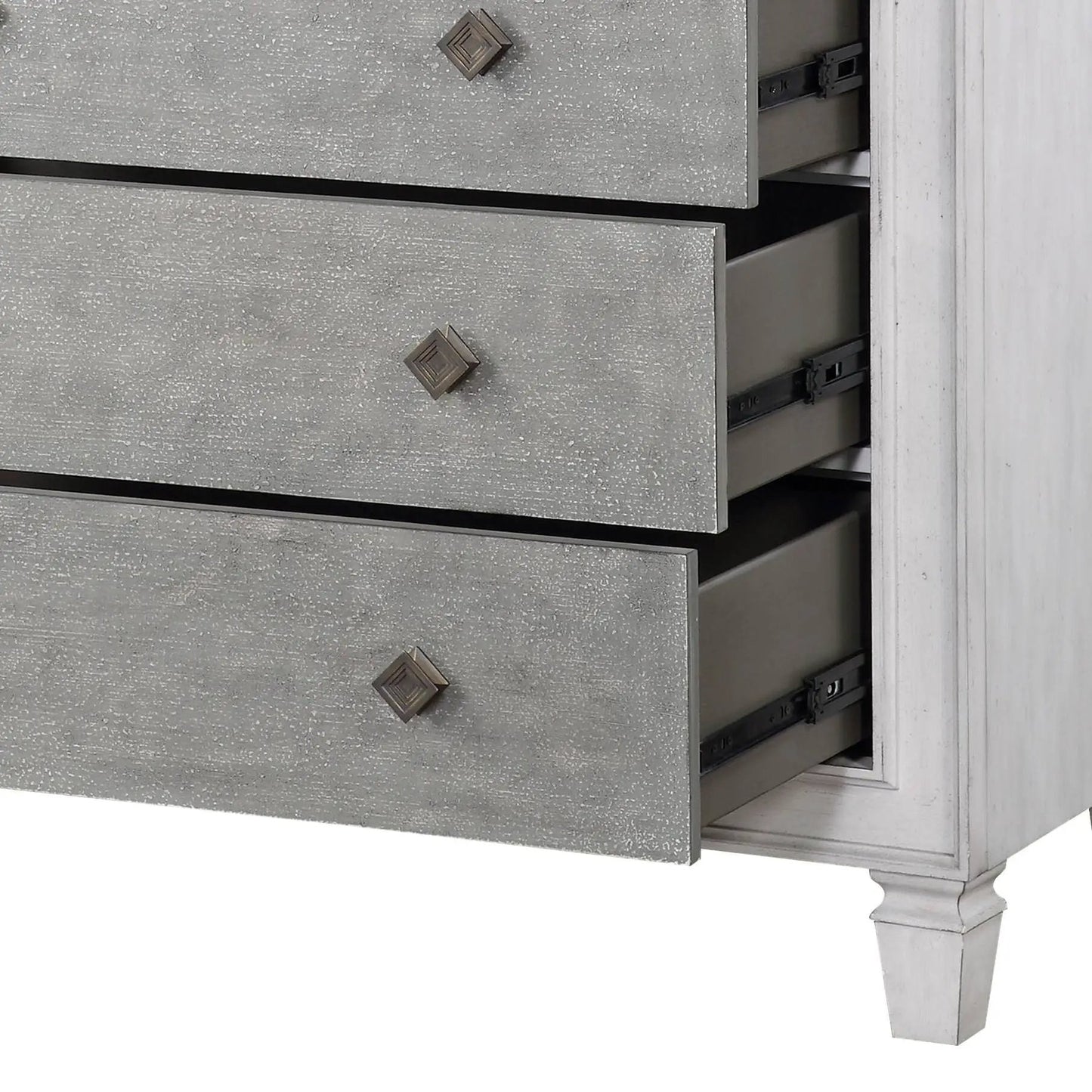 Katia Weathered Chest White and Smooth Drawers