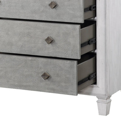 Katia Weathered Chest White and Smooth Drawers