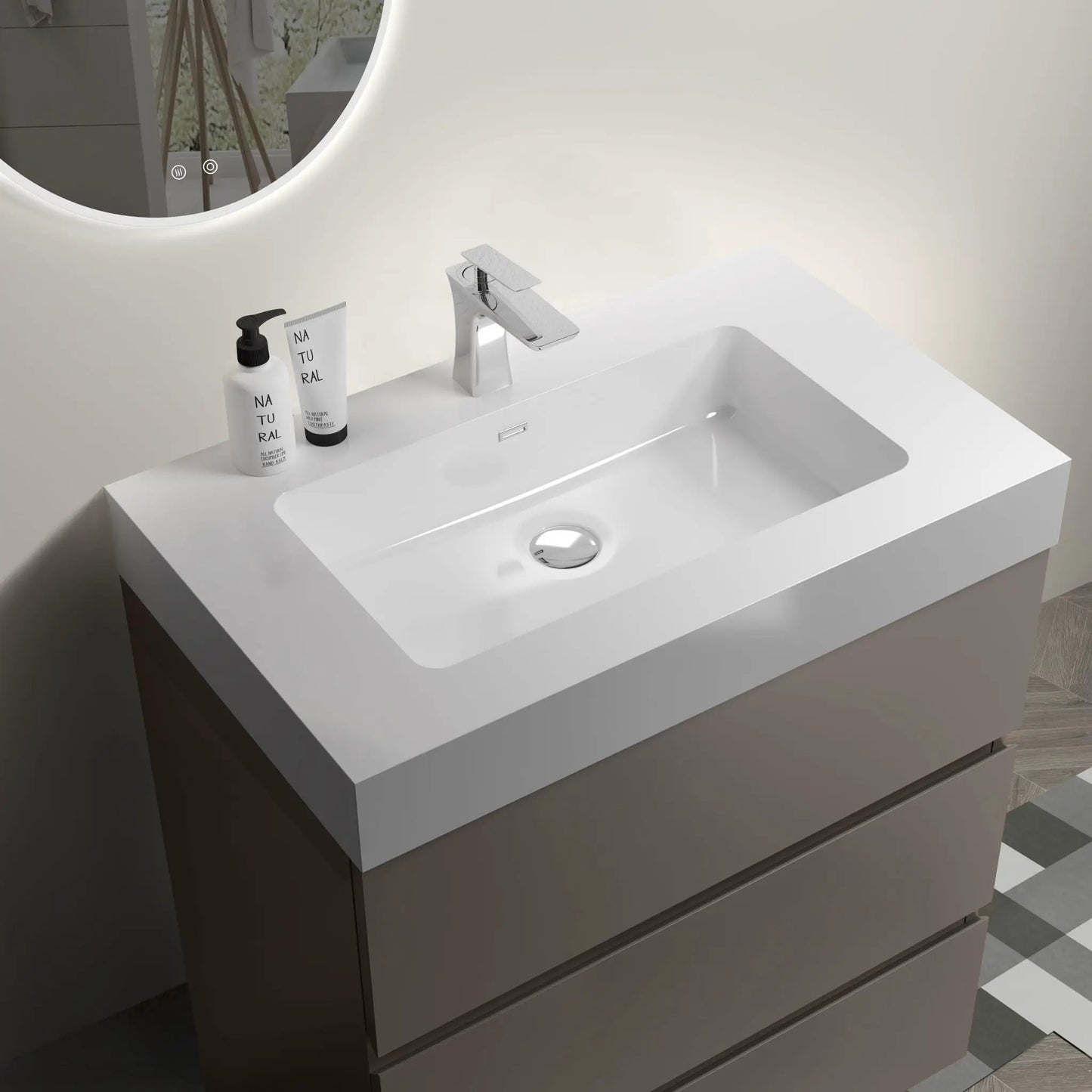 Alice Bathroom Vanity With Sink and Large Storage